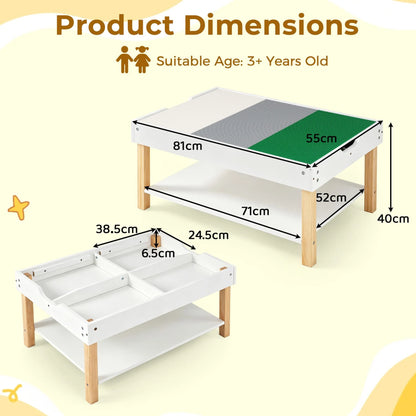 Kids Activity Table with Reversible Double-Sided Top