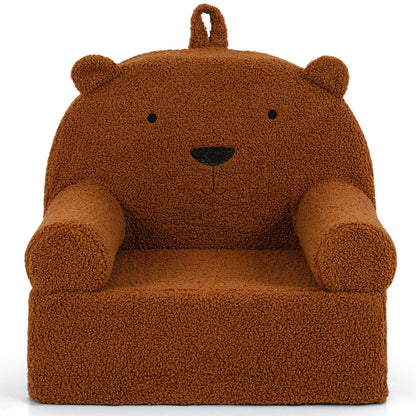 Kids Bear Sofa with Soft Fleece Fabric Cover