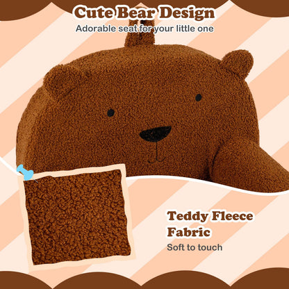 Kids Bear Sofa with Soft Fleece Fabric Cover