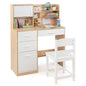 Kids Desk and Chair Set Study Table with Hutch Bulletin Board 3 Drawers