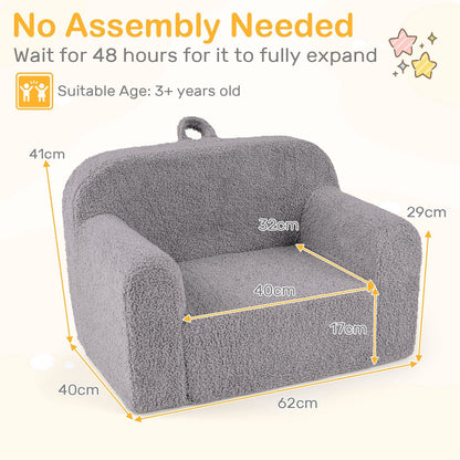 Kids Reading Sofa with Soft Fleece Fabric Cover