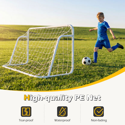 Kids Soccer Goal for Backyard Mini Metal Football Goal Post System with Net