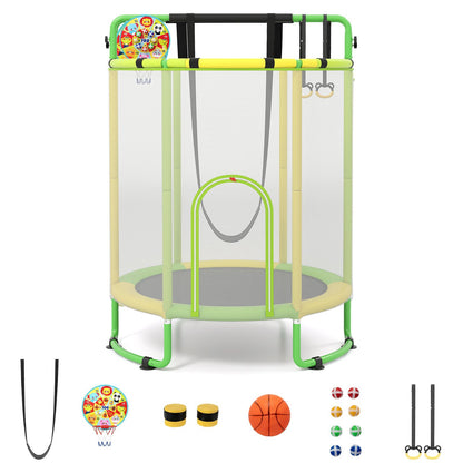 55”/61” Kids Trampoline, 6 in 1 Toddler Trampolines