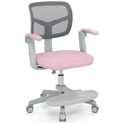 Kids Desk Chair Children Study Chair with Adjustable Height Armrest and Footrest