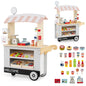 Kids Snacks and Sweets Food Cart Toy Cart Play Set with POS Machine