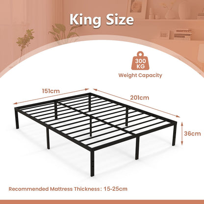 King and Double Size Heavy Duty Metal Platform Bed Frame