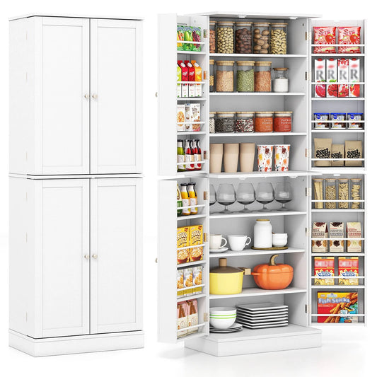 Kitchen Pantry Cabinet Freestanding Tall Buffet Cupboard with Cabinets
