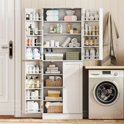 Kitchen Pantry Cabinet Freestanding Tall Buffet Cupboard with Cabinets