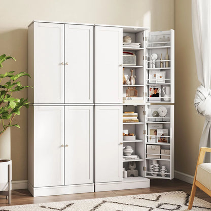 Kitchen Pantry Cabinet Freestanding Tall Buffet Cupboard with Cabinets