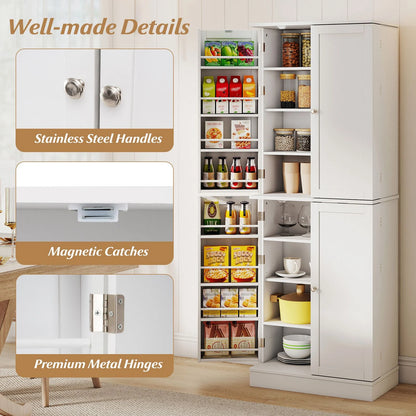 Kitchen Pantry Cabinet Freestanding Tall Buffet Cupboard with Cabinets