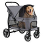 Large Dog Stroller with All-terrain Wheels and Adjustable Mesh Canopy