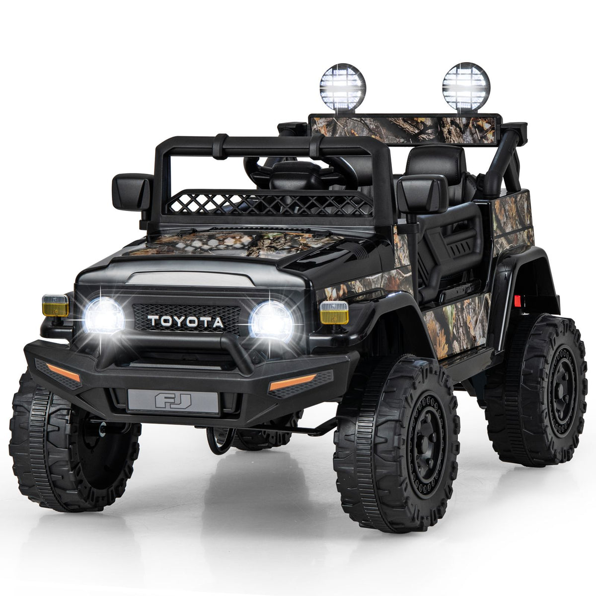 Kids Electric Ride On Car, 12V Licensed Toyota FJ Off Road Truck with Remote Control, Shock Suspension