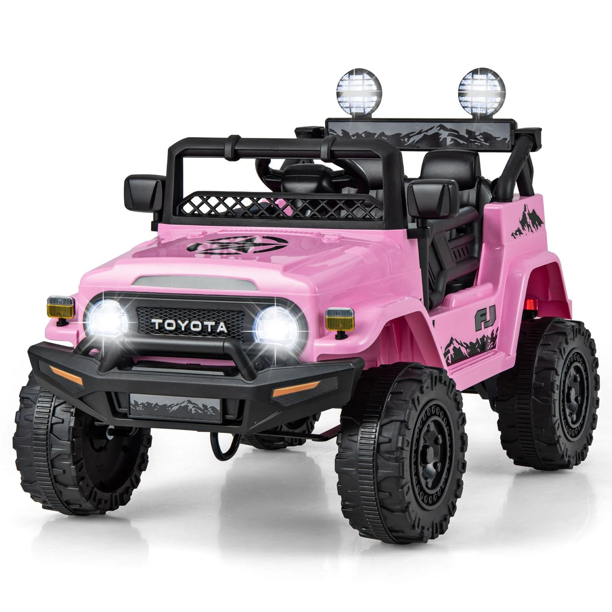 Kids Electric Ride On Car, 12V Licensed Toyota FJ Off Road Truck with Remote Control, Shock Suspension