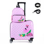 2 Pieces Kid Luggage Set with Spinner Wheels and Lanyard for Carry Strap
