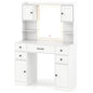 Makeup Vanity Desk with Lighted Mirror and Charging Station