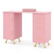 Manicure Table with 8 Metal Legs and Wrist Pad