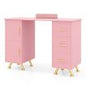 Manicure Table with 8 Metal Legs and Wrist Pad