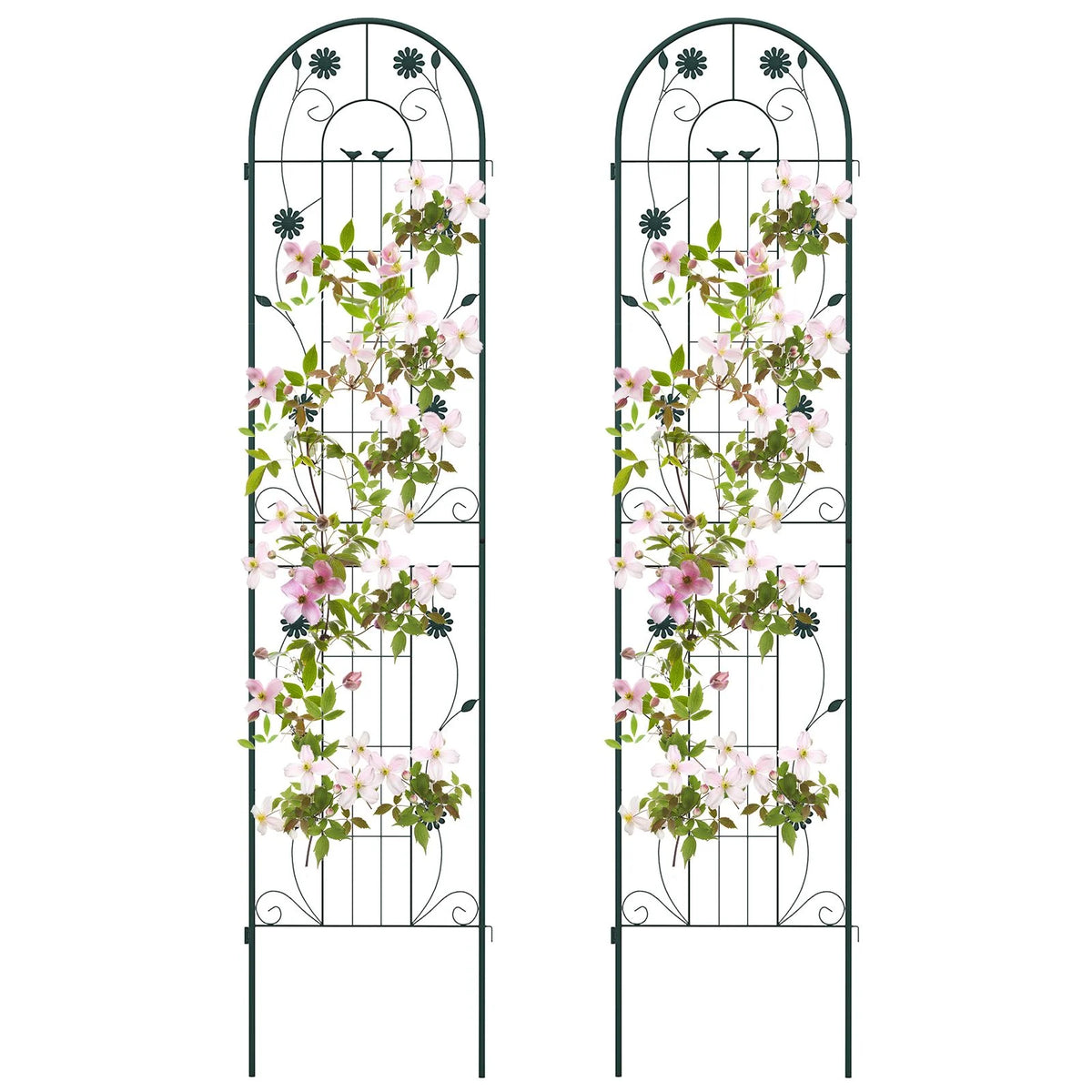 2/4 Pack Garden Trellis, 180/220 x 50cm Galvanized Steel Trellis for Climbing Plants