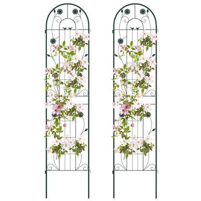 2/4 Pack Garden Trellis, 180/220 x 50cm Galvanized Steel Trellis for Climbing Plants