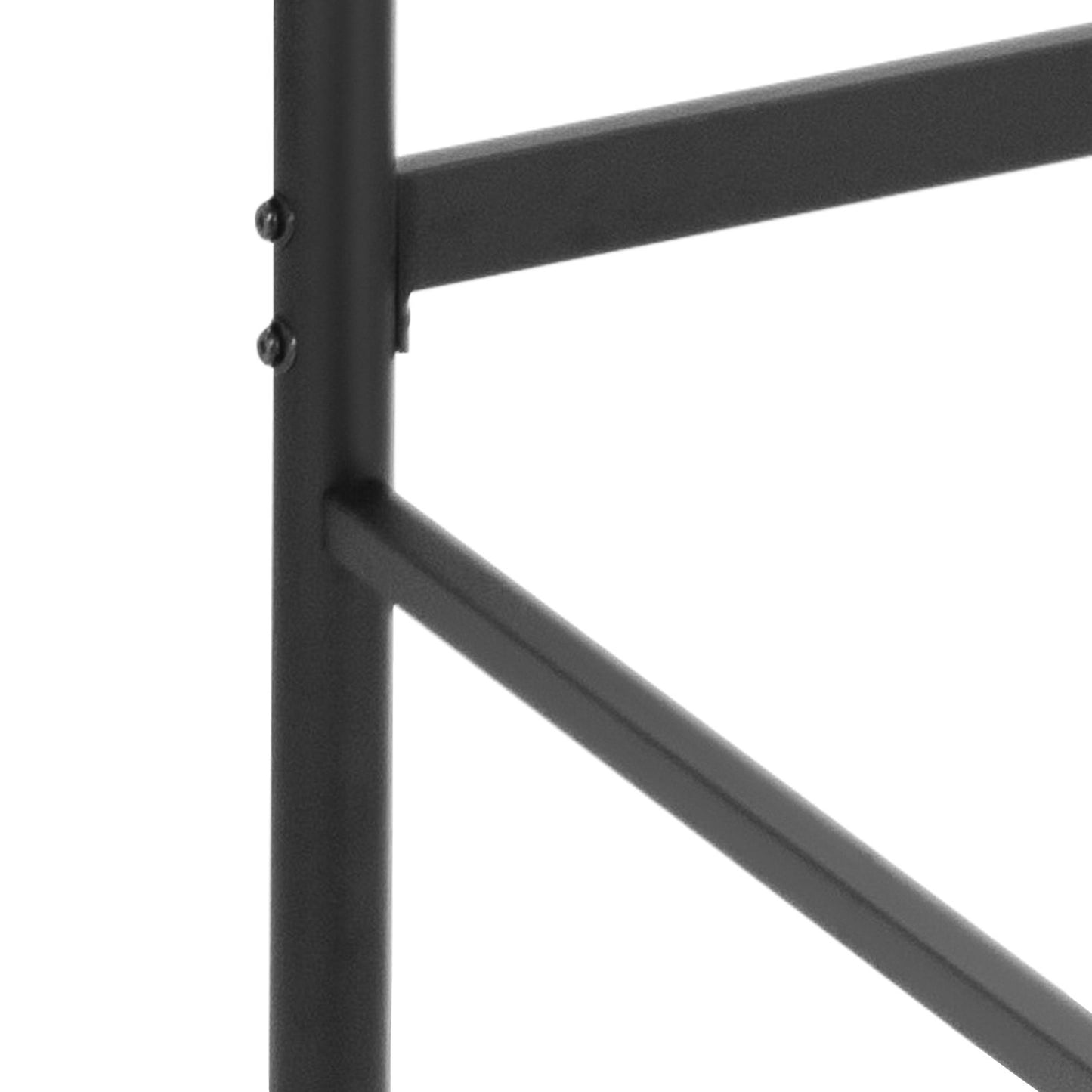 Metal Space-saving Loft Bed Frame with Full-length Safety Guardrail