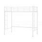 Metal Space-saving Loft Bed Frame with Full-length Safety Guardrail