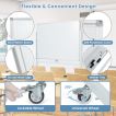 Mobile Whiteboard Reversible with Grid Pattern Board and Board Eraser