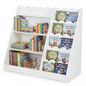 Montessori Kids Bookshelf with 5-Tier Scalloped Shelves for Nursery and Kids Room