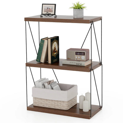 2/3/4/5-Tier Multipurpose Display Rack with Metal Frame for Living Room Home Office