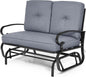 2 Person Outdoor Glider Bench with Cushions