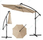 303 CM Solar-Powered Patio Offset Umbrella with 112 LED Lights