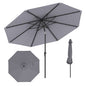 3M  Waterproof Garden Parasol with Tilt & Crank Handle
