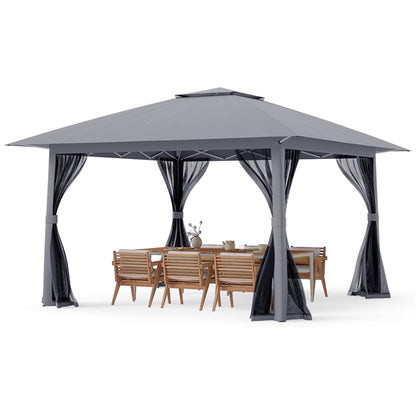 Pop up Gazebo, UPF50+ Sun-Protective Height Adjustable Pavilion Canopy Tent