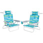2 Pack Folding Beach Chair Lightweight Lay Flat Lounge Chair