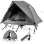 2-Person Camping Cot Tent Foldable Off-Ground Camping Combo for Adults