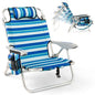 Folding Backpack Beach Chair, Adjustable Position Camping Chair