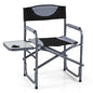 Folding Directors Chair, Oversized Camping Chairs with Side Table and Cup Holder