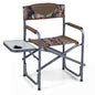 Folding Directors Chair, Oversized Camping Chairs with Side Table and Cup Holder