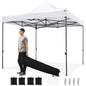 3m x 3m Pop up Canopy Tent, Height Adjustable Easy Setup Gazebo Shelter with Wheeled Bag