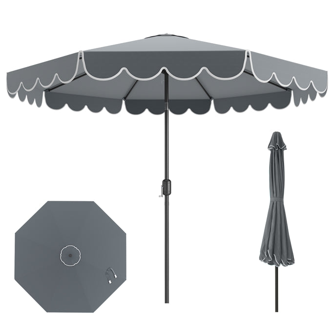 3M Garden Parasol, 8 Ribs Heavy-Duty Sun Shade Canopy