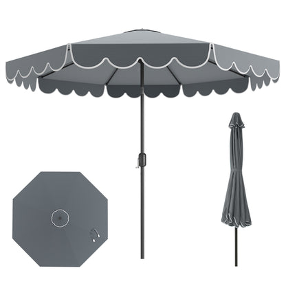 3M Garden Parasol, 8 Ribs Heavy-Duty Sun Shade Canopy