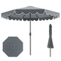 3M Garden Parasol, 8 Ribs Heavy-Duty Sun Shade Canopy