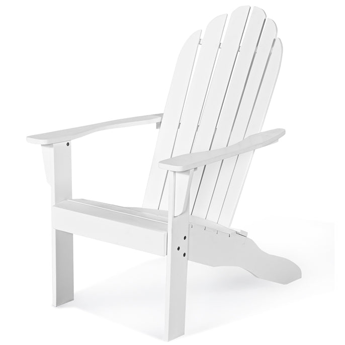 Acacia Wood Adirondack Lounger Chair with Slatted Seating, Ergonomic Design