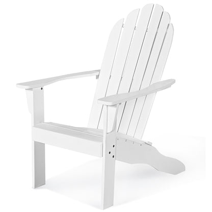 Acacia Wood Adirondack Lounger Chair with Slatted Seating, Ergonomic Design