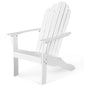 Acacia Wood Adirondack Lounger Chair with Slatted Seating, Ergonomic Design