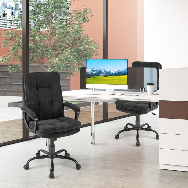 Height-adjustable Office Chair with Rocking Function and Armrest