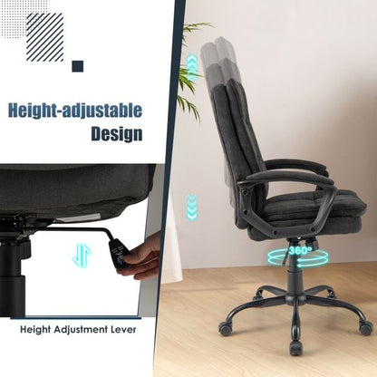 Height-adjustable Office Chair with Rocking Function and Armrest