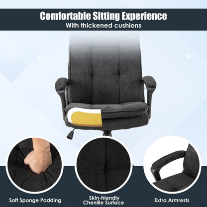 Height-adjustable Office Chair with Rocking Function and Armrest