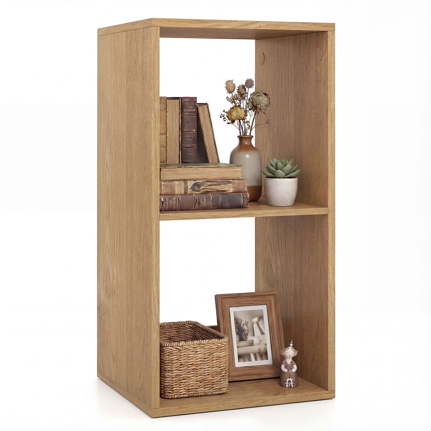 Bookshelf, Modern Vertical Bookcase with Anti-tipping Kits