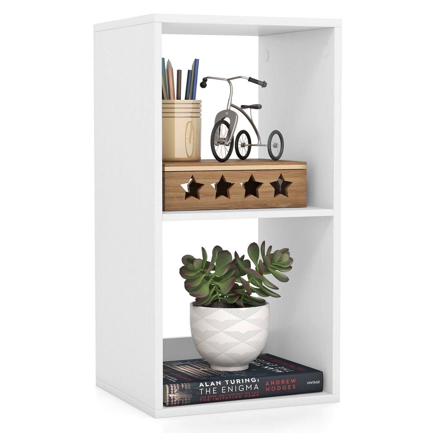 Bookshelf, Modern Vertical Bookcase with Anti-tipping Kits