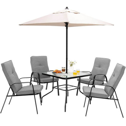 5-Piece Outdoor Dining Set with Removable Cushions
